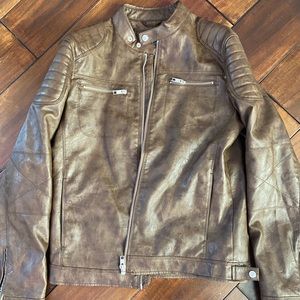 brown authentic leather jacket